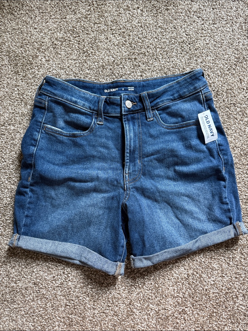 Old Navy Women's Classic Blue Denim Rolled-Hem Shorts